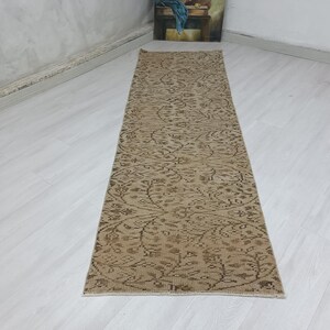 Oushak Runner,Corridor Rug,Entry Rug,3x8 Runner Rug,Soft Runner Rug,Kitchen Runner Rug,Vintage Runner 3x8,Runner Rug,Turkish Runner,runner