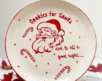 Custom Santa Cookie Plate
