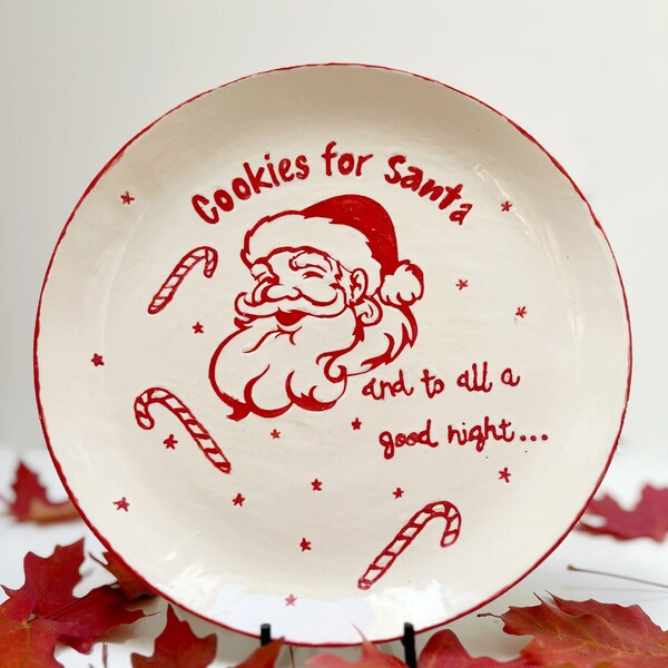 Custom Santa Cookie Plate