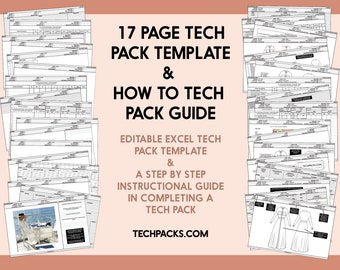 Apparel Tech Pack • 17 Page Tech Pack Template + Free How to Tech Pack Guide