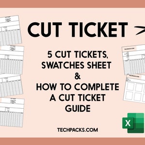 Apparel Cut Ticket • 6 page Template + Free How to Complete a Cut Ticket Guide