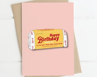 Tarjeta de cumpleaños - PAN REBANADO / Tarjetas irlandesas, tarjeta de cumpleaños irlandesa, tarjeta de cumpleaños divertida, regalos irlandeses, tarjetas irlandesas divertidas, tarjetas para él