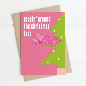 TARJETA DE NAVIDAD / Crocin' alrededor del árbol de Navidad / Tarjeta de Navidad irlandesa, Tarjetas irlandesas, Tarjeta de Navidad divertida, Regalo de Navidad irlandés