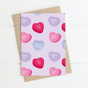 Tarjeta de San Valentín - Dulces de corazón de amor / Tarjeta irlandesa, Tarjetas divertidas, Tarjetas para él, Tarjeta de San Valentín irlandesa, Tarjetas para ella, Dulces de corazón de amor