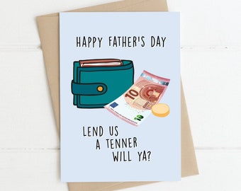 BANK OF DAD - Fathers Day Card | Funny Irish Cards, Irish Fathers day Cards, Cards for Dad, Irish Dad, Daddy, Cards for him, Dad birthday