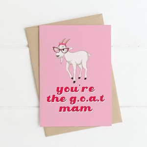 Día de la Madre / Tarjeta de cumpleaños - G.O.A.T / Tarjetas divertidas, Tarjeta del Día de la Madre, Mamá irlandesa, Tarjeta de cumpleaños irlandesa, Tarjeta de mamá, Tarjeta de mamá divertida, Tarjeta G.O.A.T,