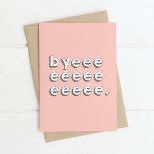Ciaoeeee. Nuova carta di lavoro, Sorry you&#39;re leaving Card / Irish Card, Irish Gifts, Card For Irish Friend, New Job, Byeee Card