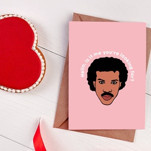 HOLA LIONEL - Tarjeta divertida de San Valentín, tarjetas para él, novio, regalos de aniversario, tarjetas de amor con juegos de palabras, Lionel Ritchie divertido, boda irlandesa