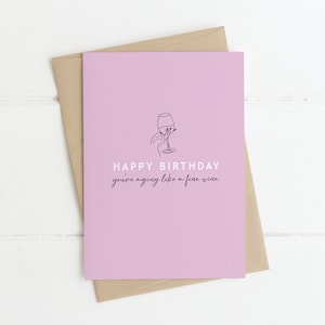 Verjaardagskaart - "Je wordt ouder als een goede wijn" Ierse humorkaart, grappige kaarten, Ierse verjaardagskaart, Ierse geschenken