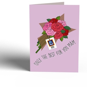 Muttertags-/Geburtstagskarte - SCHNÄPPCHENBLUMEN | Lustige Karten, Muttertagskarte, irische Mammy, irische Geburtstagskarte, Mamakarte, lustige Mamkarte