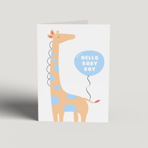 BABY JONGEN GIRAF-kaart | Ierse kaarten, nieuwe baby, gefeliciteerd met de baby, babyjongen, bundel van vreugde, nieuwe aankomstkaart, Ierse taalkaarten