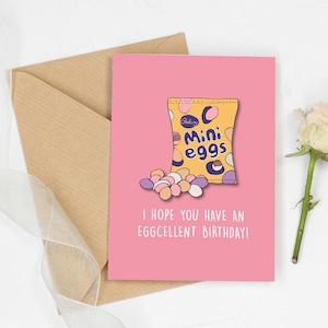 Geburtstagskarte - "EGGCELLENT BIRTHDAY" Lustige Karten, irische Karten, irische Geburtstagskarte, Karten für sie, Ei-Geburtstagskarte, Schokoladenkarten