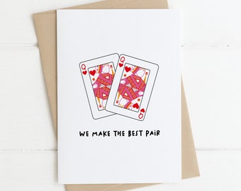 Valentines Card - QUEENS PAIR | Irish Valentines Day Card, Funny Valentine, Irish Cards, Irish gifts, LGBTQ+ Couple Valentines card