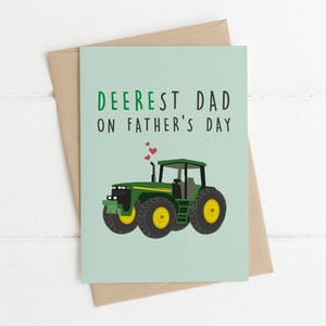 DEEREST DAD – Vatertagskarte | Lustige Karten, Vatertagskarte, Karten für Papa, irischer Papa, Happy Fathers Day, Karten für ihn, Landwirtschaftskarten
