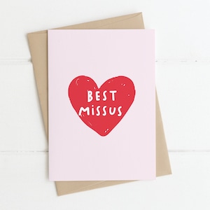 Carta di San Valentino - BEST MISSUS / Carta di San Valentino irlandese, Carte per lei, San Valentino divertenti, Carte irlandesi, Regali irlandesi, Moglie San Valentino,