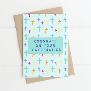 Confirmation Day Card | Congrats, Irish cards, Irish confirmation cards, Confirmation Day card, holy card, on your confirmation, communion