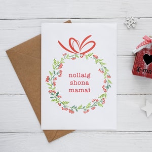 CHRISTMAS CARD | Nollaig Shona Mamaí - Irish Christmas Cards, Christmas Cards, Funny Christmas Card, Irish Sayings, Irish Gift, As Gaeilge