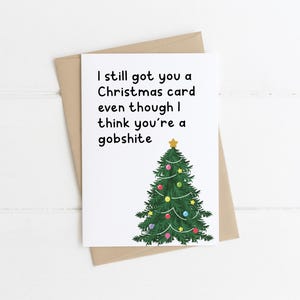 GOBSHITE NOL | Carte de Noël amusante, carte de Noël de bureau, cadeau collègue de travail, carte de collègue, carte de Noël frère, cartes pour lui