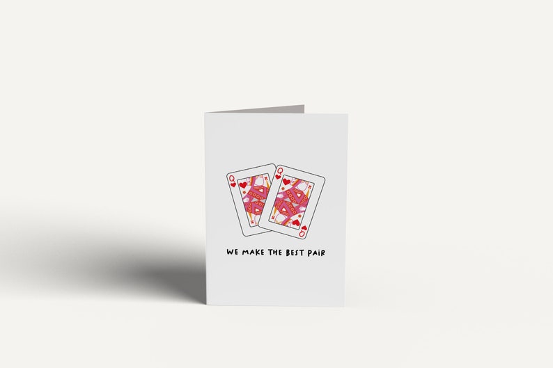 Valentines Card QUEENS PAIR Irish Valentines Day Card, Funny Valentine, Irish Cards, Irish gifts, LGBTQ Couple Valentines card image 2