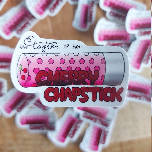 Cherry chapstick sticker, Katy Perry lyrics sticker, I kissed a girl sticker, Katy Perry sticker, Bullet journal sticker, Laptop sticker