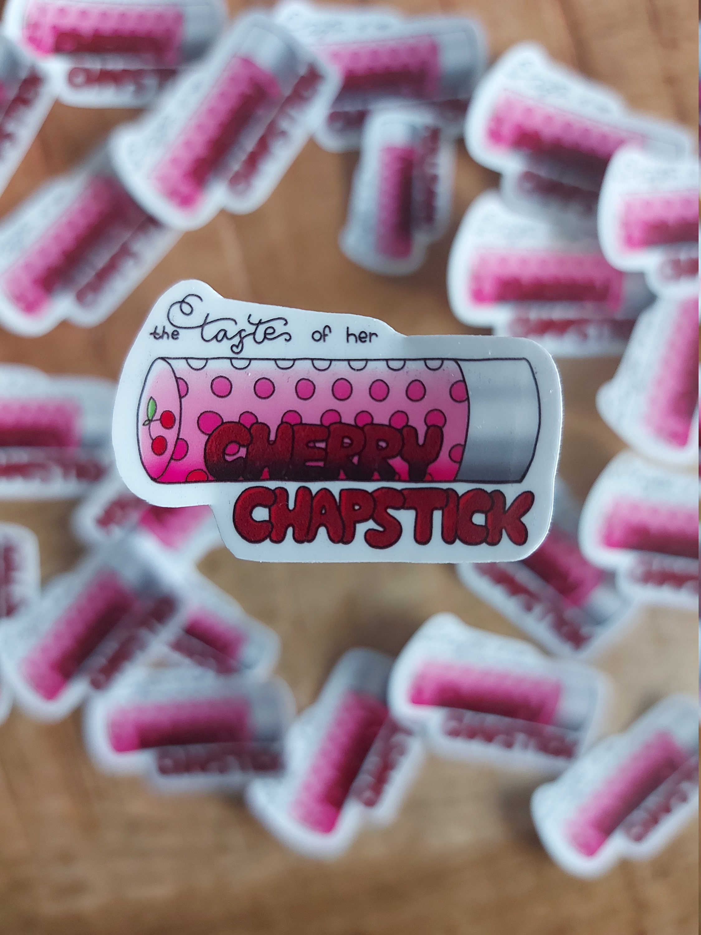 Cherry Chapstick Sticker Katy Perry Lyrics Sticker I Kissed Etsy