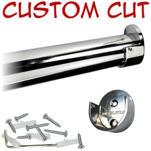 Custom Cut Closet Rod - 1 5/16" Diameter - Chrome