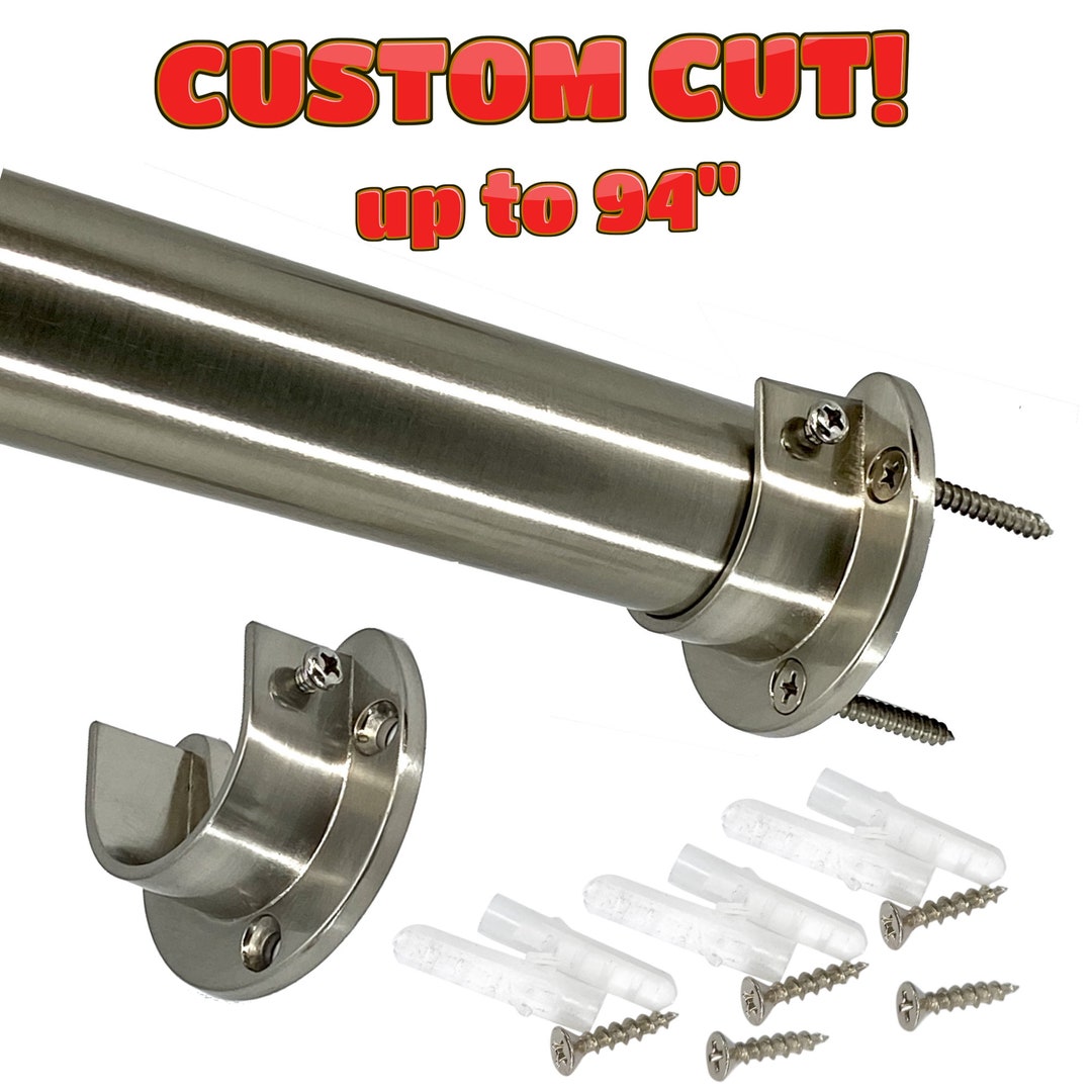 Custom Cut Closet Rod 1 5/16 Diameter Satin Nickel Etsy