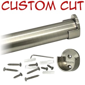 Custom Cut Closet Rod - 1 5/16" Diameter - Satin Nickel