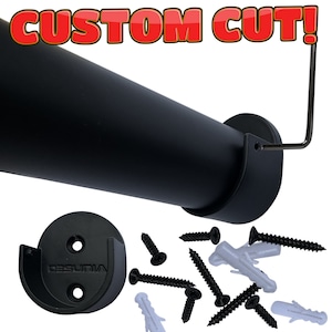Custom Cut Closet Rod - 1 5/16&quot; Diameter - Black
