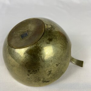 Vintage Brass Apple Bowl Trinket Container Vanity Dresser Change Holder Valet Cup image 5