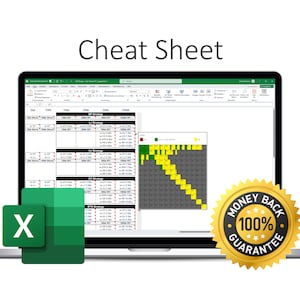 テキサス ホールデム トーナメント ポーカーのマウスオーバーによる Excel の GTO ポーカー範囲 (5bb、10bb、15bb、20bb、30bb、100bb の合計 214 範囲)