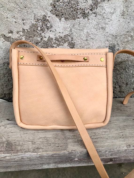 Bolso de cuero italiano estilo vintage bolso bandolera bolso de cartero cafe racer bolso de hombre Etsy Espana
