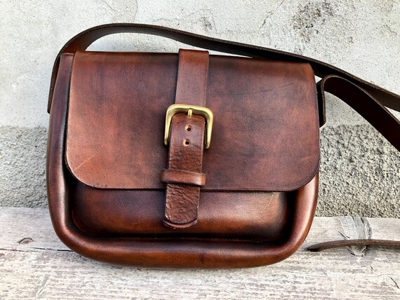 Italian Leather Bag Vintage Style Shoulder Bag Postman Bag Cafe Racer Men s Bag Etsy UK