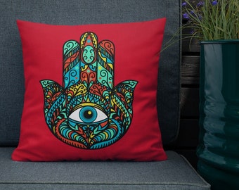 18x18 Multicolor Creativemotions Butterfly Evil Eye Ornament Throw Pillow