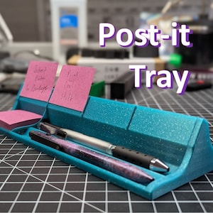 Support pour bureau avec post-it et stylos