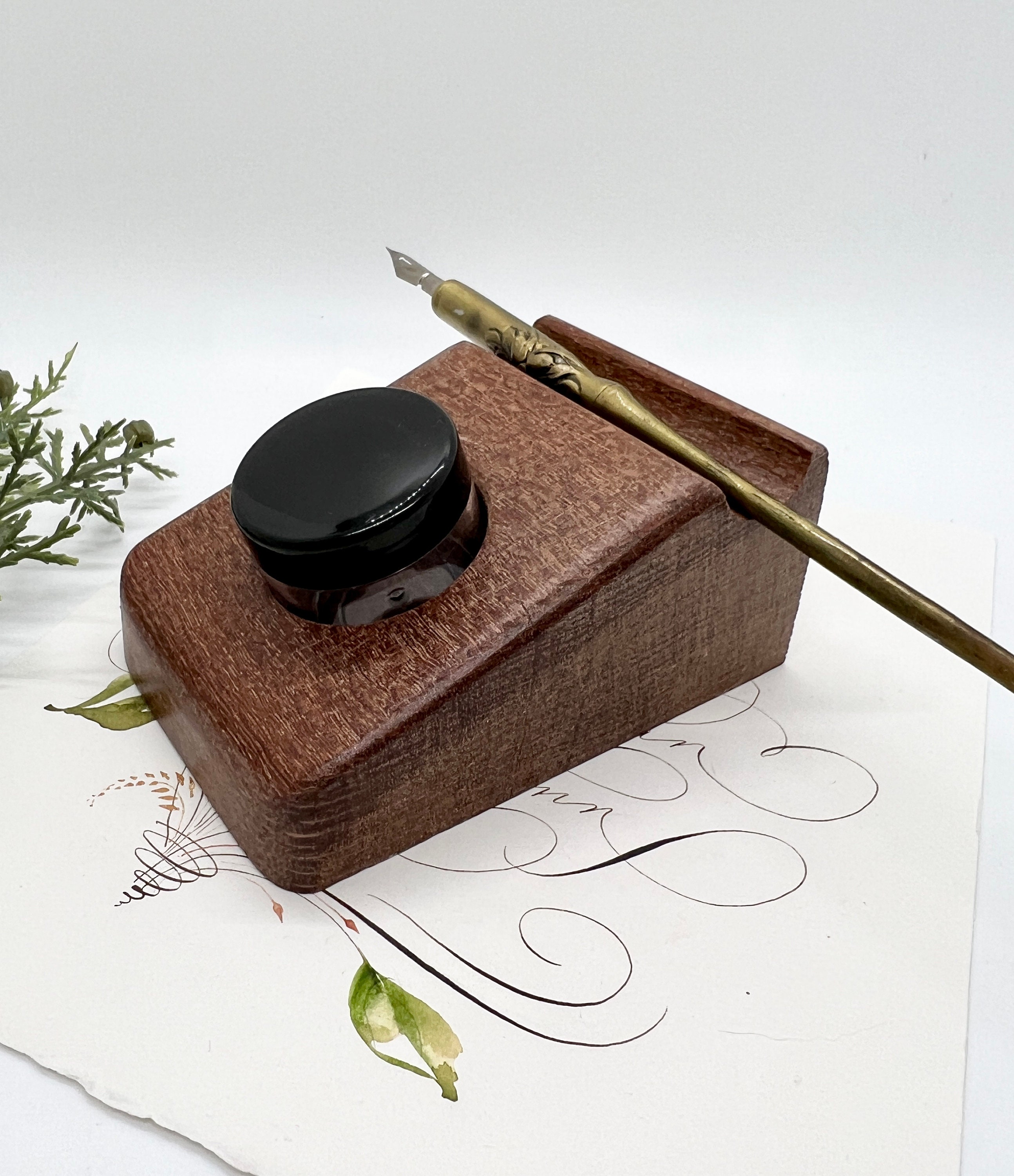 Wood Oblique Pen Holder, Nib Holder, Calligraphy Pen Set 