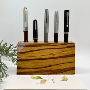 Zebrawood Fountain Pen Holder