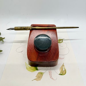 Tintenhalter aus Bloodwood Holz