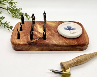 Cedar Pen Nib Display and Storage Dish