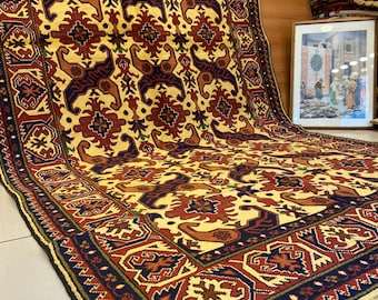 Hand Knotted Afghan Kargai Rug, Pure Wool, Oriental Tribal Design