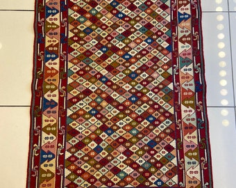 Handmade Persian Tabriz Wool Rug, Tribal Kilim, Area Rug (104x148 cm)