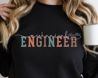 Mechanical Engineer Sweatshirt for Women in Engineering, STEM Engineer Graduation Gift