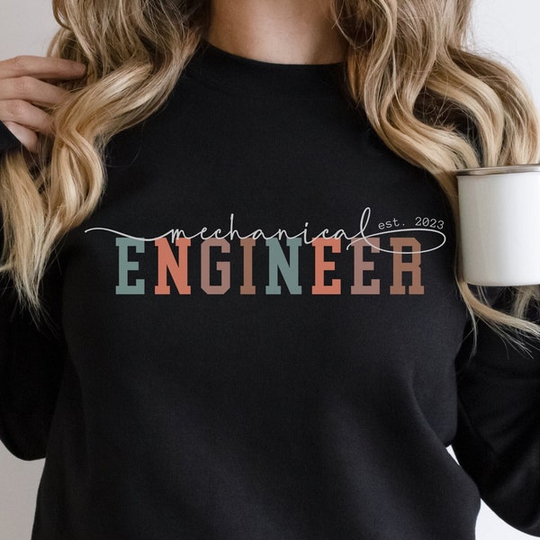 Mechanical Engineer Sweatshirt for Women in Engineering, STEM Engineer Graduation Gift