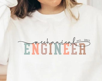 Mechanical Engineer Sweatshirt for Women in Engineering, STEM Engineer Graduation Gift