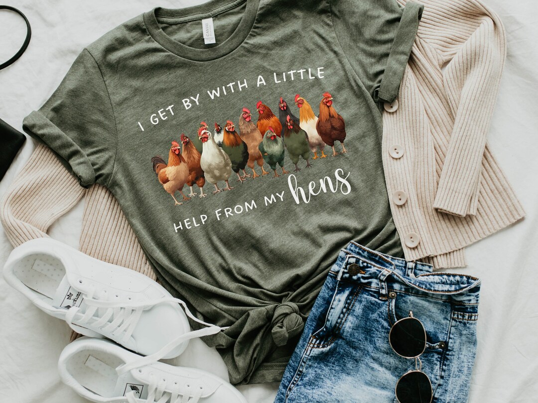 Funny Chicken Shirt Gift for Chicken Lover Farmer Crazy Chicken Lady Country Girl Funny Tshirt I