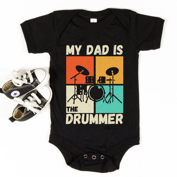My Dad Is the Drummer Shirt, Kids Tshirt,New Dad Gift for Hospital,Fathers Day Gift,Gift for Husband,Gift for Dad,Daddy Birthday Tee