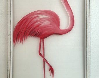 Modern Impressionism Flamingo Stand Original Painting
