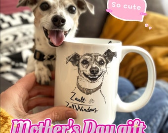 Custom Pet Mug Using Pet Photo + Name Custom Dog Mug Dog Coffee Cup Personalized Pet Mugs Dog Mom Mug Personalized Cat Dad Mug New Dog Mu