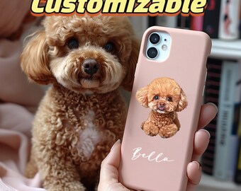 Custom Pet Phone Case Using Pet Photo + Name Custom Dog Phone Case Custom Cat Phone Case Personalized Phone Case Cat iPhone Case