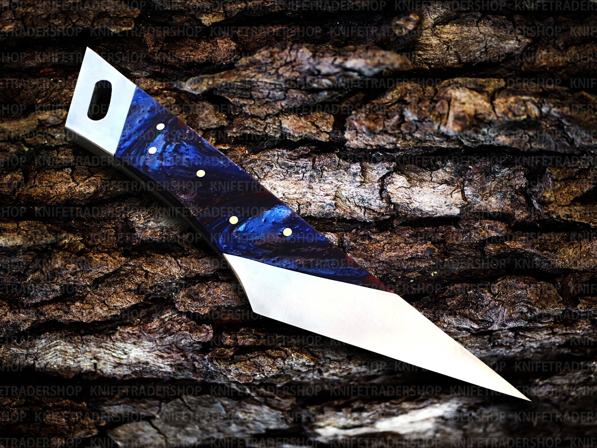 Handmade Japanese Style Kiridashi Knife With Leather Sheath Handmade Japanese Style Kiridashi Knife With Leather Sheath